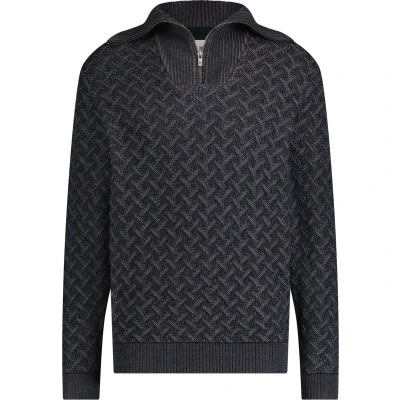 Afbeelding van State Of Art Half Zip Trui Melange Navy maat 3XL Heren met Regular fit Pasvorm Katoen