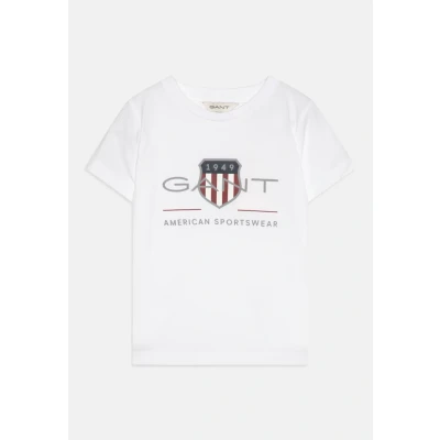 Afbeelding van GANT Archive Shield SS Tshirt print voor kinderen, Maat: 98/104, White
