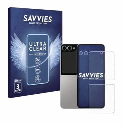 Afbeelding van Savvies Screenprotector voor Samsung Galaxy Z Flip6 (Voor+Camera) Folie Beschermfolie transparant (6 Stuks)