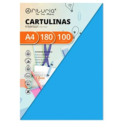 Afbeelding van Verpakking met 100 dozen kleur turquoise maat A4 180 g