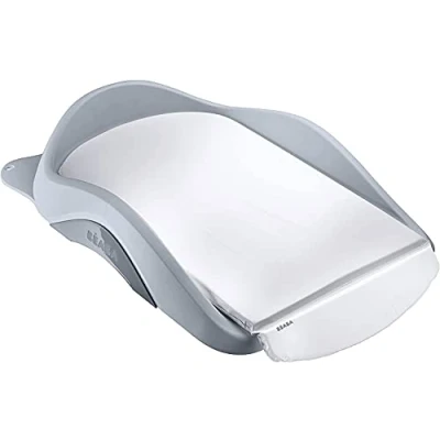 Afbeelding van Béaba, Luiermat voor baby&#039;s, licht, compact, verstelbare bevestiging, veelzijdig inzetbaar, tablets, hoge rand, zuignap, matras, wasbaar, kamele&#039;O, gemaakt in Frankrijk, Light Mist