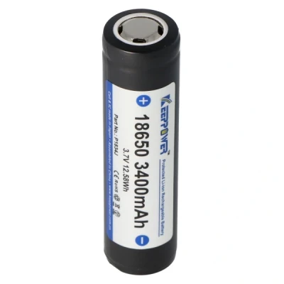Afbeelding van Keeppower 18650 3400 mAh, 3,7 V Li ionbatterij beschermd (platte bovenkant)