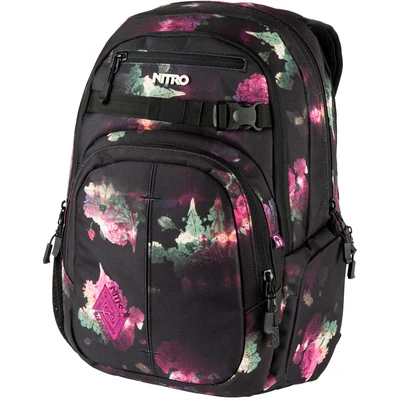 Afbeelding van Nitro Chase Rugzak Schoolrugzak met Organizer Schooltas, zwart roze, 35L,