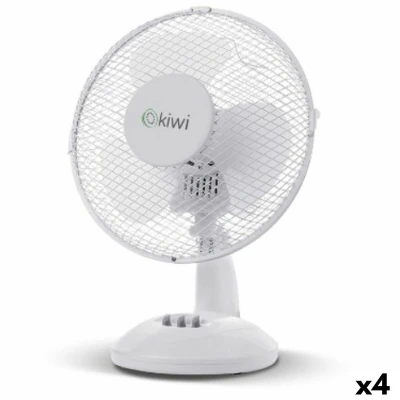 Afbeelding van Tafelventilator Kiwi Wit Ø 27 cm 21W (4 Stuks)