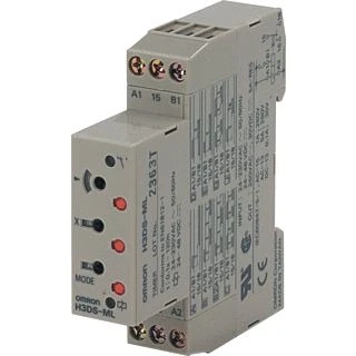 Afbeelding van Omron tijdrelais 17 5mm multifunctie uit wisselcontact 5a 30vdc ing 24 230vac 48vdc schroefaansl tijdsbereik 0 1s 120 h3dsmlacdcomi