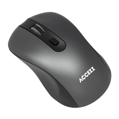 Afbeelding van Draadloze Muis Bluetooth / USB A Adapter Kunststof Donkergrijs Grijs Accezz