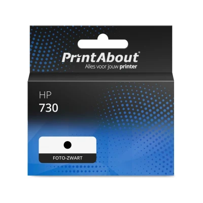 Afbeelding van Huismerk HP 730 (P2V73A) Inktcartridge Foto zwart Hoge capaciteit