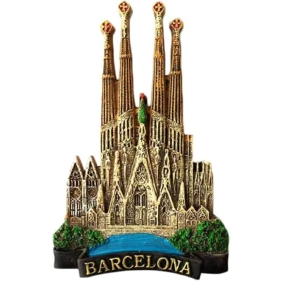 Afbeelding van Barcelona Spanje souvenir 3d koelkast magneet, huis &amp; keuken decoratie magneet