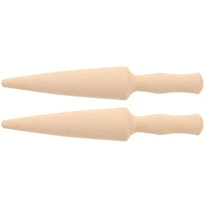 Afbeelding van Teemando® 2 x wafelhoorn of plantenhout van hout voor zelfgemaakte wafelhoorns ijswafels