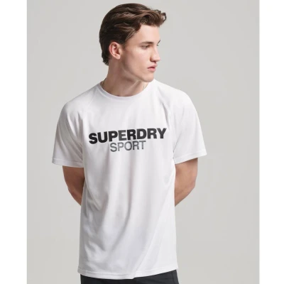 Afbeelding van Superdry Train Active Logo T shirt Met Korte Mouwen Wit L Man