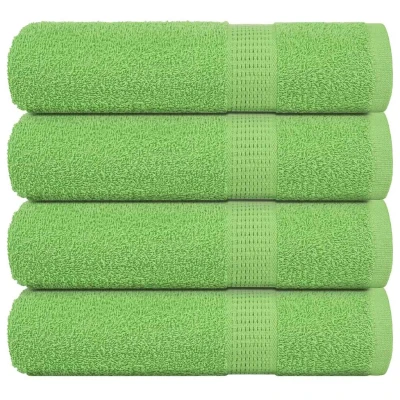 Afbeelding van vidaXL Badhanddoeken 4 st 100x150 cm 360 g/mÂ² 100% katoen appelgroen
