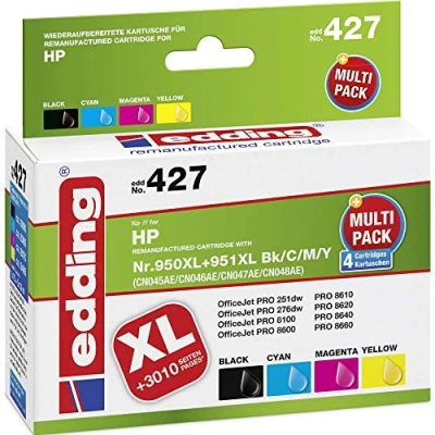 Afbeelding van Edding Inktcartridge vervangt HP 950, 950XL, 951, 951XL Compatibel Combipack Zwart, Cyaan, Magenta, Geel 18 427