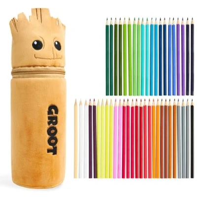 Afbeelding van Marvel etui met 48 kleurpotloden inbegrepen Kids Spiderman Pluche Gevuld Geschenken voor Kinderen, Bruin Groot, Eén maat, Gevulde