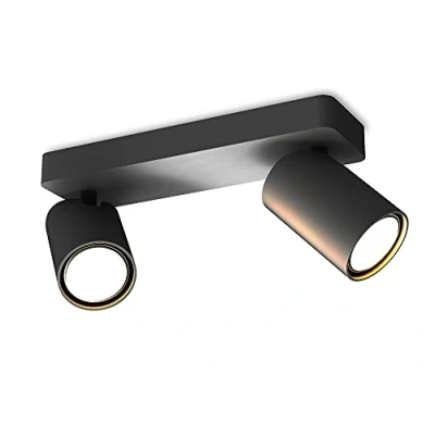 Afbeelding van Inspired Lighting Sal Linear 2 Light Spotlight GU10, Mat Zwart