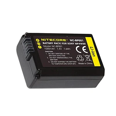 Afbeelding van Nitecore NP FW50 Camera Batterij voor Sony, 1030 mAh, 7,2 V