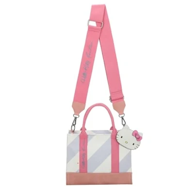 Afbeelding van Fritzi aus Preussen Dames Hello Kitty Izzy09 Canvas Stripe Ice Blue Cross, ijsblauw, Eén Maat