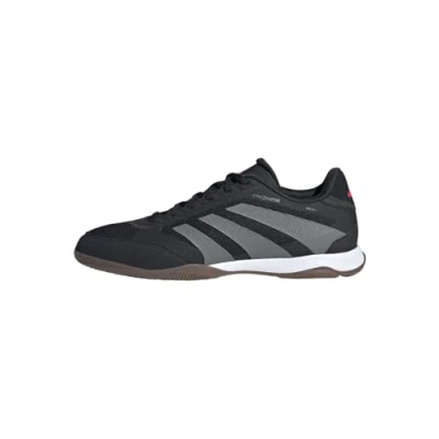 Afbeelding van adidas Predator League Indoor Football Boots, voetbalschoenen, uniseks, volwassenen, Core Black Grey Four Lucid Red, 39 1/3 EU