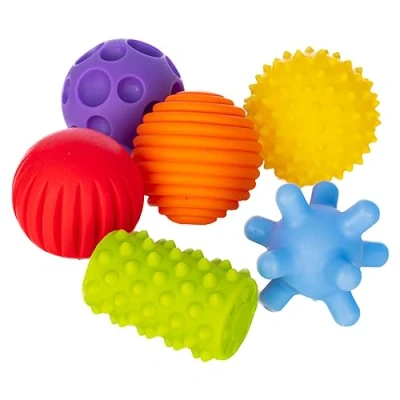 Afbeelding van FancyBaby Sensory Balls Getextureerde Set van 6 Ballen Fidget Toys Packet Badspeelgoed voor Baby’s en Peuters Montessori Speelgoed 1 Jaar Baby 0 Maanden