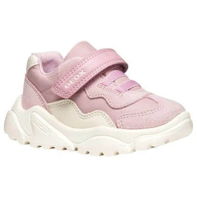 Afbeelding van Geox Ciufciuf Babyschoenen voor kinderen, Maat: 26, Old rose off white Leer en textiel