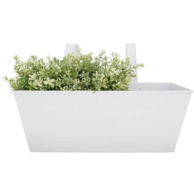 Afbeelding van Balkonbak Wit Metaal Esschert Design