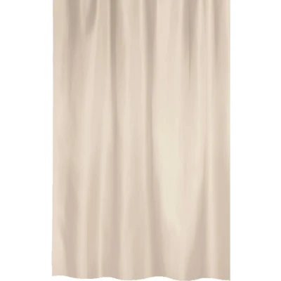 Afbeelding van MSV Douchegordijn met ringen beige gerecycled polyester 180 x 200 cm wasbaarA A  Douchegordijnen