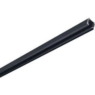 Afbeelding van Slv spanningsrail 3 fase aluminium hxbxl 32x36x2000mm glans zwart klasse i 145200