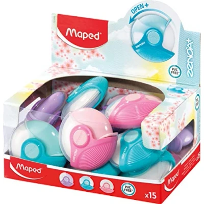 Afbeelding van Maped 123211 Zenoa Plus Gum Plus, gesorteerd op kleur (15 stuks) 1 stuk