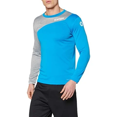 Afbeelding van Kempa Core 2.0 Longsleeve Kempablauw Donker Grijs Melange Maat 3XL