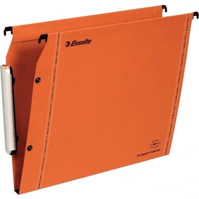 Afbeelding van Esselte Orgarex Laterale Hangmap 15 mm bodem A4 25 stuks Oranje Voor Thuiswerken Ideaal Thuiskantoor