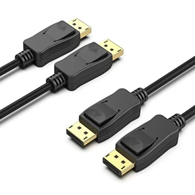 Afbeelding van BENFEI [VESA gecertificeerd] DisplayPort naar 1,8 meter kabel 2 stuks, DP mannelijk kabel, ondersteunt 4K @60Hz, 2K @165Hz Compatibel voor Lenovo, Dell, HP, ASUS