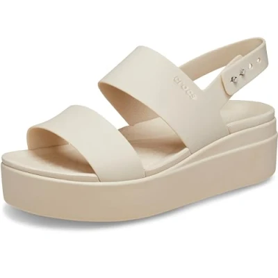 Afbeelding van Crocs Brooklyn lage wig klomp voor dames, Zandsteen, 42/43 EU