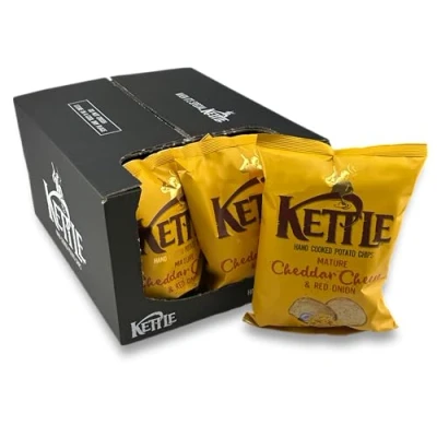 Afbeelding van Kettle Chips Cheddar Red Onion (130 Gr)