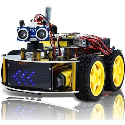 Afbeelding van KEYESTUDIO Smart Robot Car Kit V3.0 voor Arduino IDE met Board, Line Tracking Module, Ultrasone Sensor, IR Intelligente &amp; Educatieve Speelgoed Auto Robotic Kid Tiener Volwassen