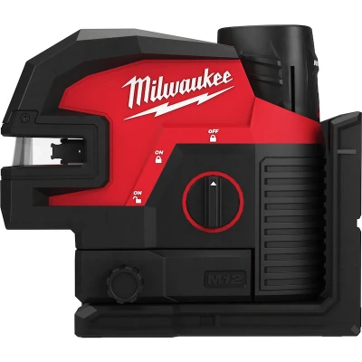 Afbeelding van Milwaukee M12 CLLP4 301C groene kruislijnlaser/loodlaser 4 punten