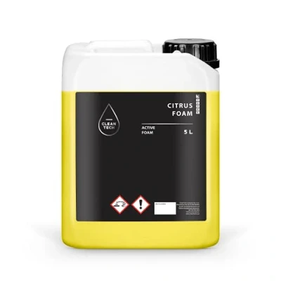 Afbeelding van CLEANTECH CO Actief schuim 5 l = max 200 sneeuwschuim reinigingsschuim autoshampoo citrus autoverzorging autowas glansreiniging voor schuimsproeier schuimkanon schuimreiniger druksproeier