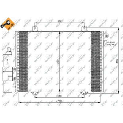 Afbeelding van Condensor, airconditioning NRF 35379
