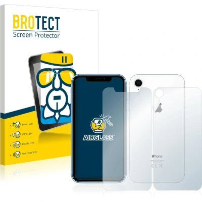 Afbeelding van BROTECT Screenprotector voor Apple iPhone XR (Voor+Achter) Folie Beschermfolie Beschermglas transparant