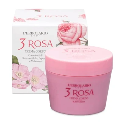 Afbeelding van L&#039;Erbolario 3 roze lichaamscrème, per stuk verpakt (1 x 200 ml)