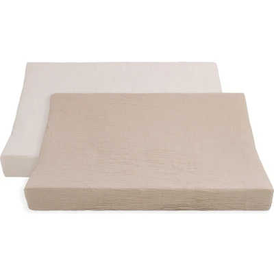 Afbeelding van Baby&#039;s Only Aankleedkussenhoes Tender 45x70 cm 2 pack Beige/Linen