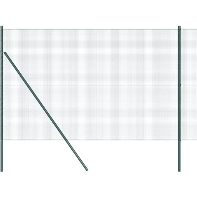 Afbeelding van vidaXL Gelaste Draadhek met 13 Posts Groen 1.6x25 m Staal