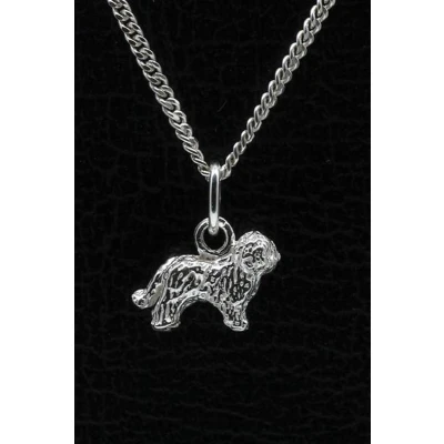 Afbeelding van Zilveren Bobtail met staart ketting hanger klein