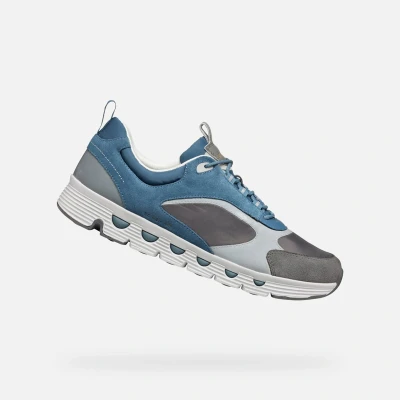 Afbeelding van Geox Spherica Sneakers laag, Heren, Maat: 44, Grau Leer