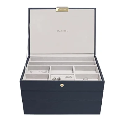 Afbeelding van STACKERS sieradendoos PEBBLE NAVY