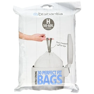 Afbeelding van Brabantia afvalzak 50 60 liter code H met Trekbandsluiting 9 x 40 stuks