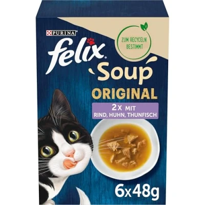 Afbeelding van Felix Soup Verschillende Smaken, met Rund, Kip en Tonijn, 8 Pack (8 X 6 48g)