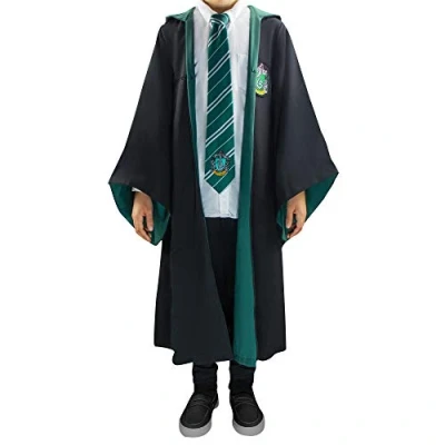 Afbeelding van Harry Potter Slytherin Wizard Robe / Zwaderich tovenaar kostuum (XS)