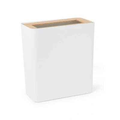 Afbeelding van Yamazaki Papierbak Rin Rechthoek 10 Liter Wit Naturel Hout 28x15x30cm