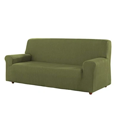 Afbeelding van Estoralis Berta bankovertrek, elastisch, aanpasbaar, jacquard, voor 3 zits, groen