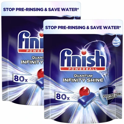 Afbeelding van Finish Powerball Quantum Infinity Shine Vaatwastabletten 160 Capsules