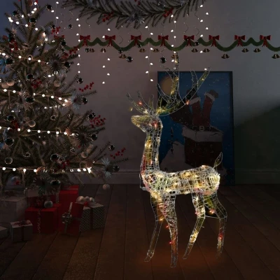 Afbeelding van Kerstversiering rendier 140 LED&#039;s 120 cm acryl meerkleurig